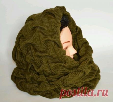 Вязаный снуд в два оборота клоке, объемный снуд в два оборота – купить в интернет-магазине на Ярмарке Мастеров с доставкой - GXIKZRU | Москва