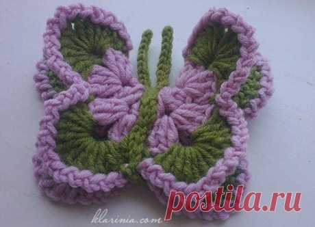 Вяжем крючком двухслойную бабочку » В сети – себя просвети!