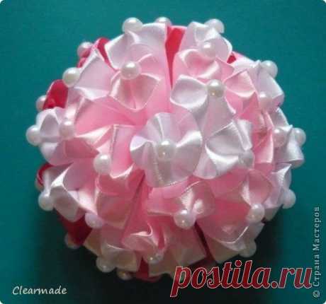 Заколка бант из атласных лент