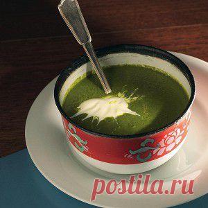 Крем-суп из шпината и кресс-салата рецепт – вегетарианская еда: супы