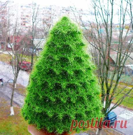 Вяжем искрящуюся новогоднюю ёлочку - Ярмарка Мастеров - ручная работа, handmade