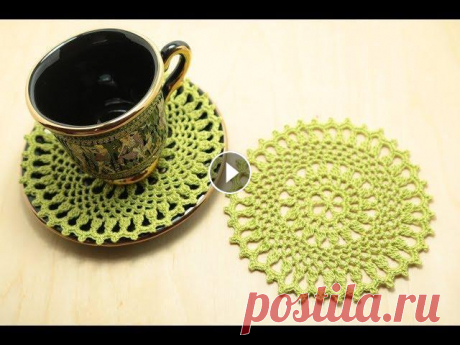 Вязание для начинающих - как связать ажурный круг крючком How to Crochet for Absolute Beginners CROCHET. Мастер-класс по вязанию крючком ажурного мотива МИНИ - САЛФЕТКА. Вязание крючком для начинающих. Вязание крючком для новичков. Спасибо за под...