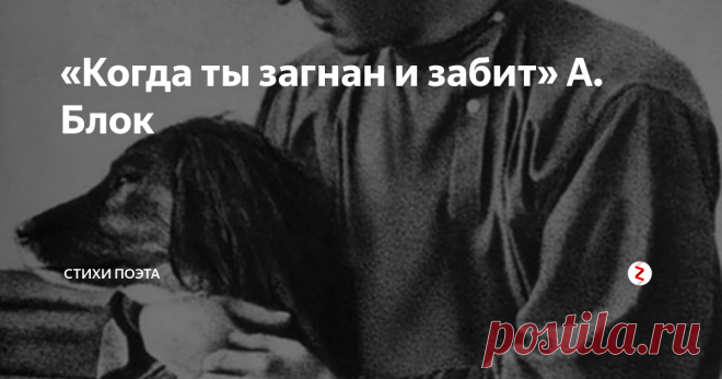 «Когда ты загнан и забит» А. Блок Когда ты загнан и забит
Людьми, заботой иль тоскою;
Когда под гробовой доскою
Все, что тебя пленяло, спит;