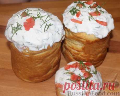 Рецепт: Кулич с начинкой из курицы и овощей на RussianFood.com