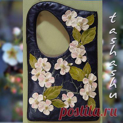 Арт - сумка " Цвет Ночи". - необычная сумка,арт - сумка,яблоневый цвет