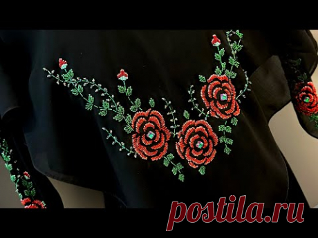 Hand-embroidered magic; teaching the professional technique of rose with beads and tapestry