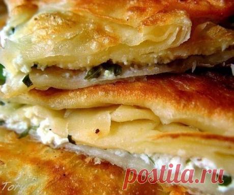 Как приготовить плацинды-с творогом и зеленью из тончайшего теста - рецепт, ингредиенты и фотографии