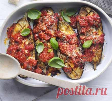 БАКЛАЖАНЫ ПО-ИТАЛЬЯНСКИ 

Ингредиенты:
- 2 небольших баклажана (разрезать вдоль пополам) 
- оливковое рафинированное масло 
Показать полностью…