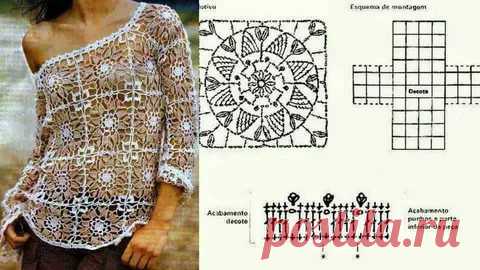 blusa crochê passo a passo: 1 thousand results found on Yandex.Images