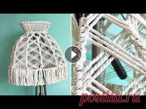 УЮТНЫЙ абажур своими руками / МК макраме для начинающих #макраме #абажур Друзья привет! Наконец-то дошли руки снять видео по плетению абажура в технике макраме. Надеюсь вам понравиться мой мастер класс! Пле...