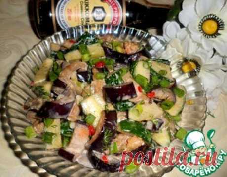 Закуска из баклажанов с огурцами - кулинарный рецепт
