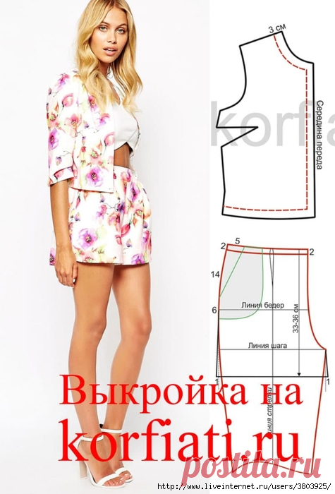 Письмо «сообщение галина5819 : Выкройка костюма – жакет и шорты - ярко, игриво! (04:13 27-04-2018) [3803925/434177160]» — галина5819 — Яндекс.Почта