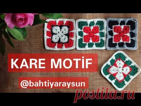 ÖRMESİ ÇOK KOLAY KARE MOTİF YAPIMI
