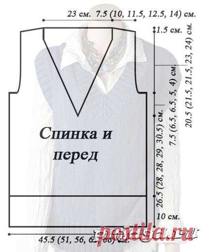 Простая безрукавка спицами женская