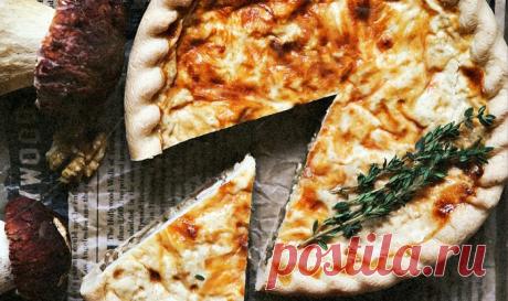 ОТКРЫТЫЙ ПИРОГ С БЕЛЫМИ ГРИБАМИ