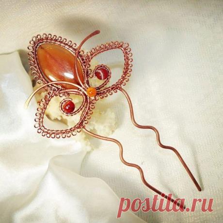 #украшение #шпилька #заколка на #волосы #медь #сердолик #ручнаяработа Эту и другие работы можно заказать vk.com/kaffclub @_flamens_ #_flamens_ #naturestone #naturebeads #etsy #etsyjewelry #etsyseller #etsyshop #etsyflamens #vk #style #boho #bohochic #youth #tenderness #gift #jewelry #handmade #withlove #copper #hairpin #barrette #cornelian #red #orange #yellow #авторскиеукрашения