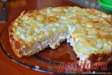 Лёгкий куриный пирог.