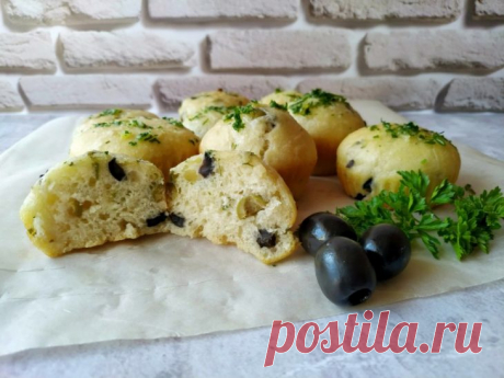 Закусочные булочки с оливками, пеку вместо хлеба! – В РИТМЕ ЖИЗНИ