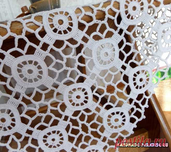 Элегантная скатерть крючком. Схема - Handmade-Paradise