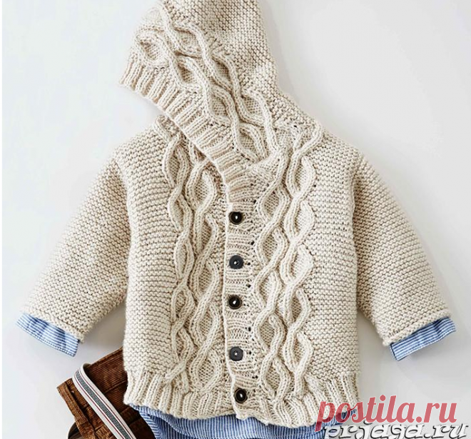 Жакет спицами для мальчиков и девочек