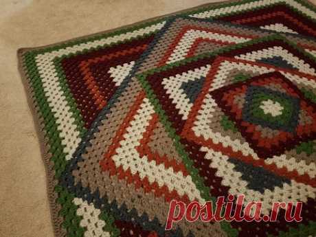 Crocheted Kaleidoscope Granny Square Tutorial