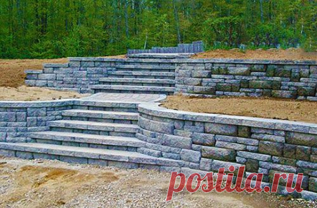 Идеи подпорных стенок на участках с уклоном