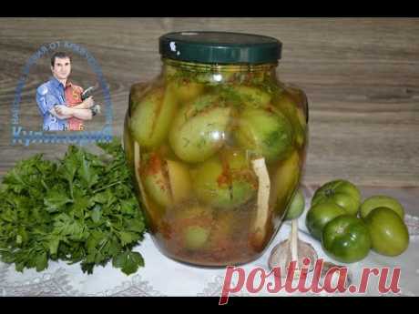 УЛЕТНЫЕ ЗЕЛЕНЫЕ ПОМИДОРЫ С ЧЕСНОКОМ И ГОРЧИЦЕЙ НА ЗИМУ
