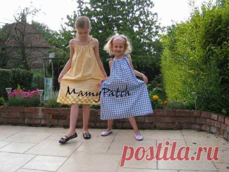 Top 10 быстрых сарафанов для девочки: №2 - платье-мешок - выкройка