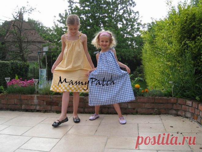 Top 10 быстрых сарафанов для девочки: №2 - платье-мешок - выкройка