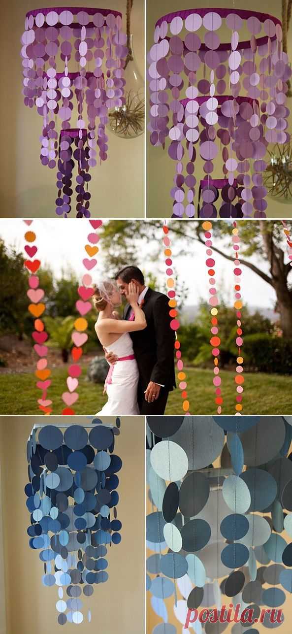 Гирлянды из бумажных кружков | DiscoverWedding.ru