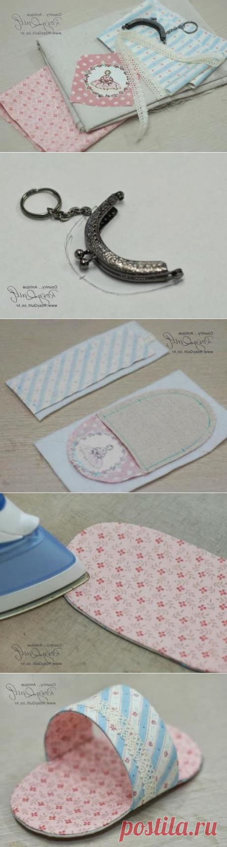 Необычная косметичка с фермуаром. Cosmetic bag with clasp. DIY tutorial ~ HandMadiya.com