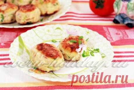 Картофельные котлеты с сыром и ветчиной