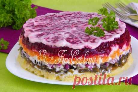 Салат со свеклой и морской капустой - FineCooking.ru
