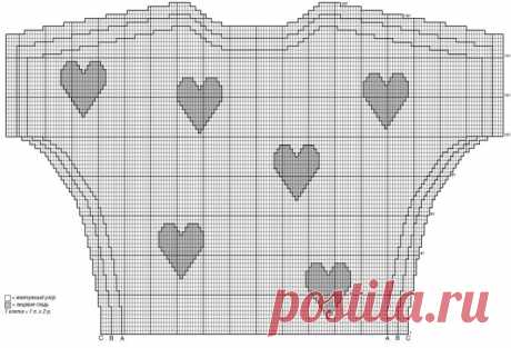 Джемпер с рельефными сердечками