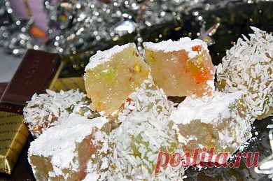 Рахат-лукум с фисташками и цукатами с сиропом из дюшеса - рецепт с фотографиями