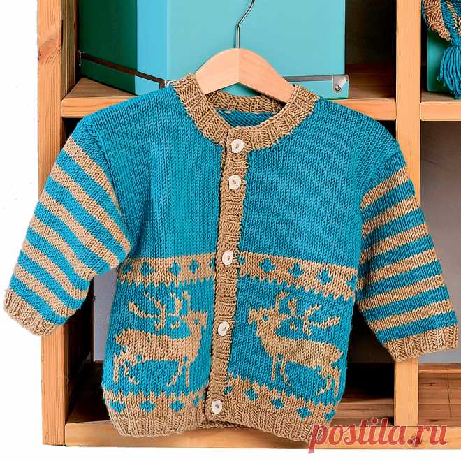 Кофта с мотивом «Лось» - схема вязания спицами. Вяжем Кофты на Verena.ru