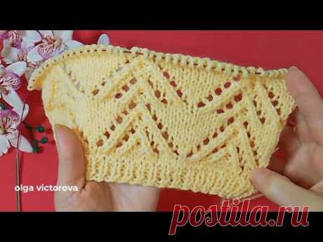 АЖУРНЫЕ ГОРИЗОНТАЛЬНЫЕ ДОРОЖКИ 1050 Узоры спицами KNITTING PATTERN