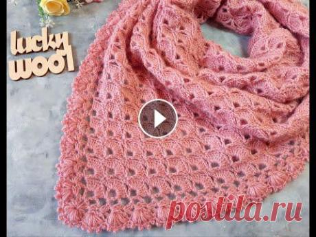 Бактус (шаль) &quot;Джулия&quot; крючком....