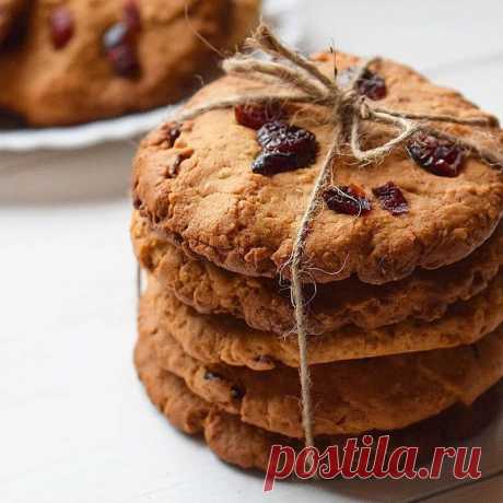 Рецепт Овсяное печенье с клюквой