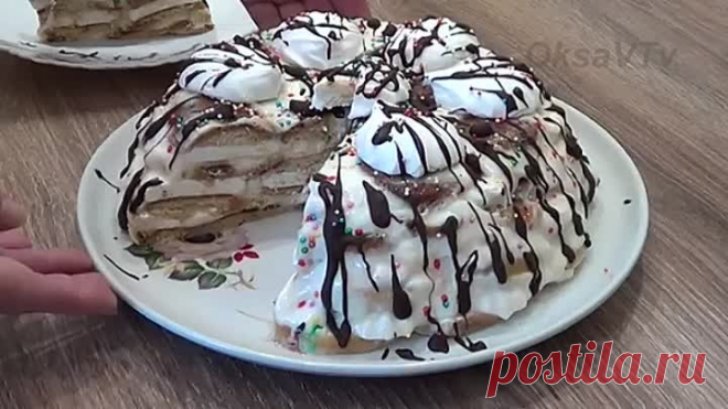 Торт из пряников и зефира.