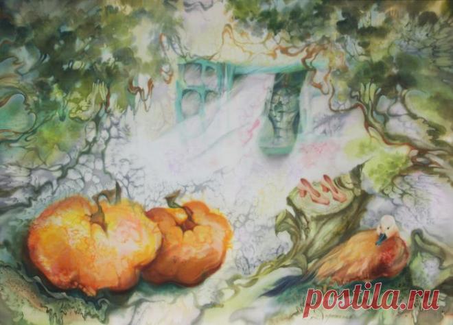 Сказочно красивый батик Елены Дорожкиной..