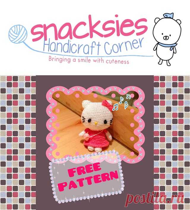 Hello Kitty Crochet Pattern (Free) ~ Snacksies Handicraft Corner