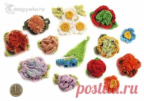 Вязание цветов крючком - цветочная поляна - HANDMADE-ИДЕИ