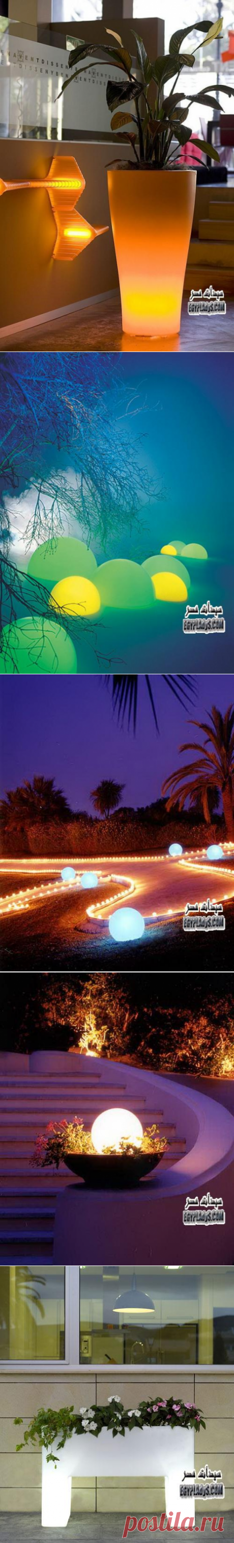 أساليب جديدة في عالم الاضاءة , جديد عالم اضاءة الحدائق , ديكورات حدائق 2020 بالصور , اضاءة حدائق 2020 بالصور