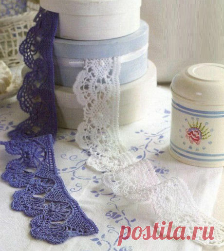 Красивая кайма крючком (схемы) - Вязание крючком | Вязание крючком | Дзен