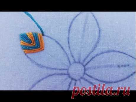 beautiful flower with two  colors ( beads work)