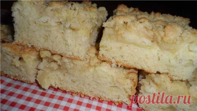Яблочный кухен на белом вине