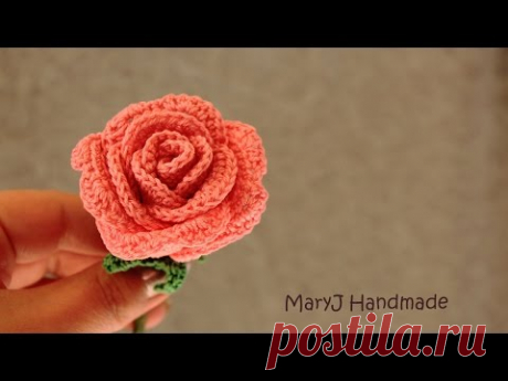Tutorial: how to crochet a rose | in English