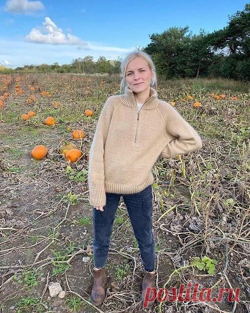Пост на стене #вязание #спицы #джемпер #свитер #реглан #молния