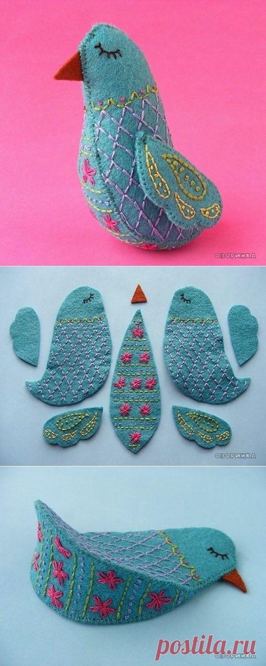 Поделки своими руками - Шьем синюю птицу счастья